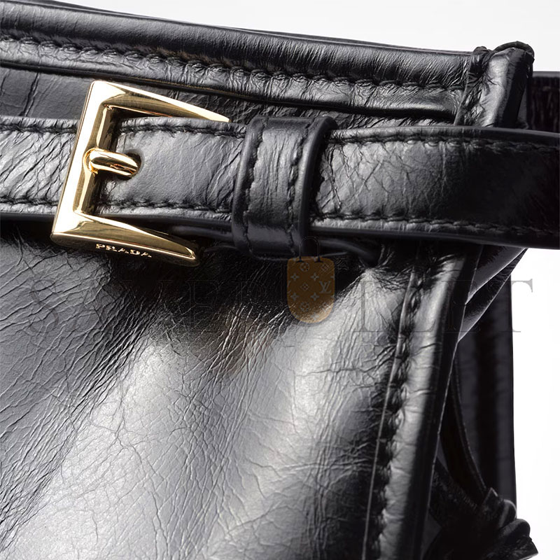 PRADA BONNIE LARGE LEATHER HANDBAG 1BA433 (38*24*12cm)